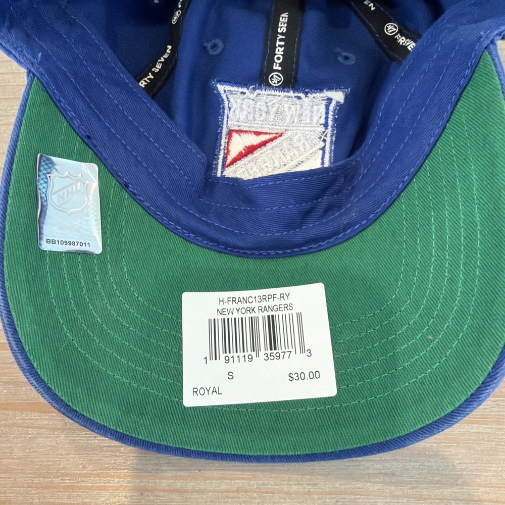 New York Rangers '47 Brand Blue Fitted Franchise Hat Small S New - Picture 4 of 4